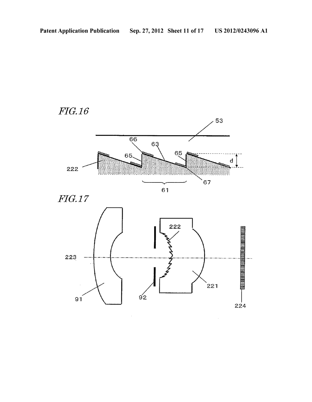 DIFFRACTION GRATING LENS AND METHOD OF PRODUCING THE SAME, AND IMAGING     DEVICE IN WHICH THE SAME IS USED - diagram, schematic, and image 12