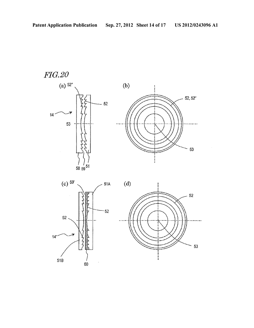 DIFFRACTION GRATING LENS AND METHOD OF PRODUCING THE SAME, AND IMAGING     DEVICE IN WHICH THE SAME IS USED - diagram, schematic, and image 15