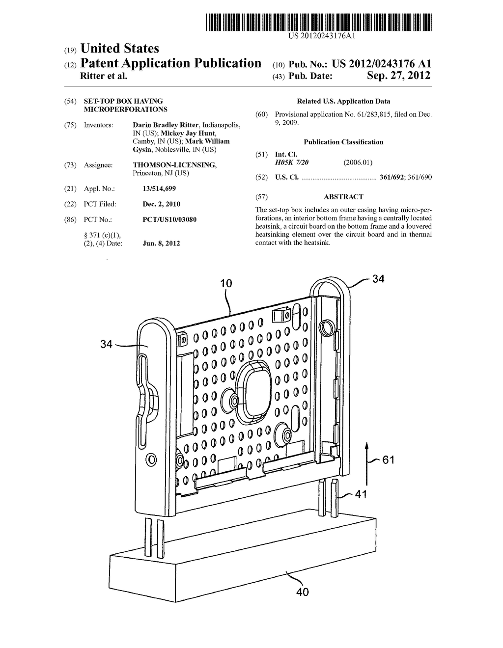 SET-TOP BOX HAVING MICROPERFORATIONS - diagram, schematic, and image 01