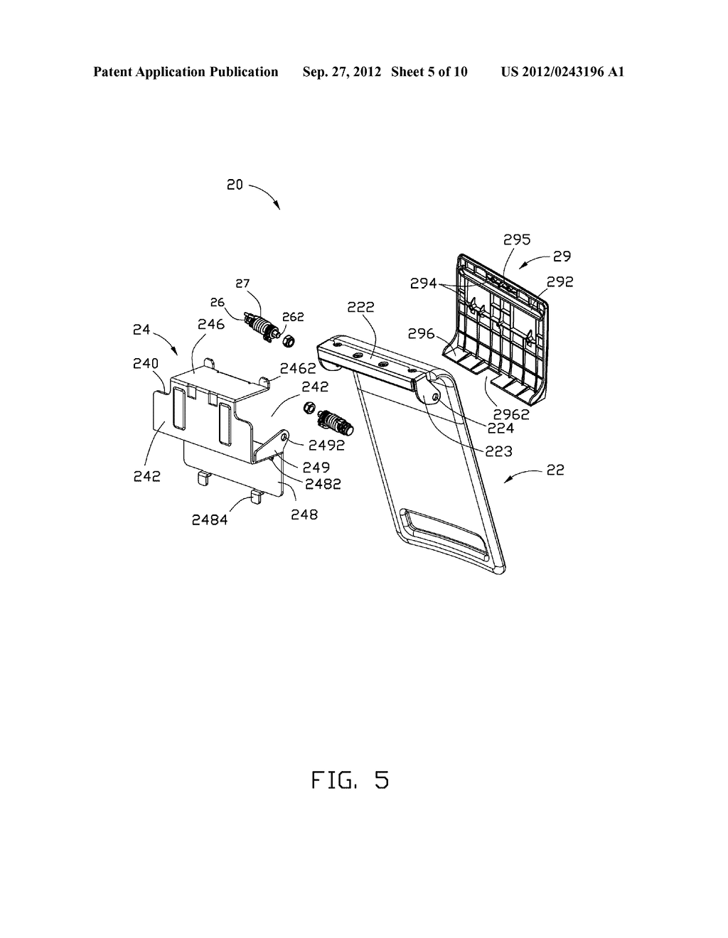 ELECTRONIC DEVICE WITH SUPPORTING APPARATUS - diagram, schematic, and image 06