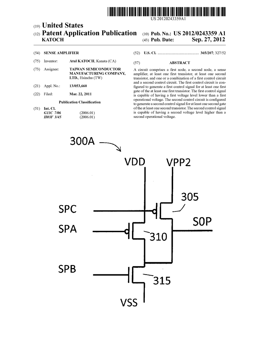 SENSE AMPLIFIER - diagram, schematic, and image 01