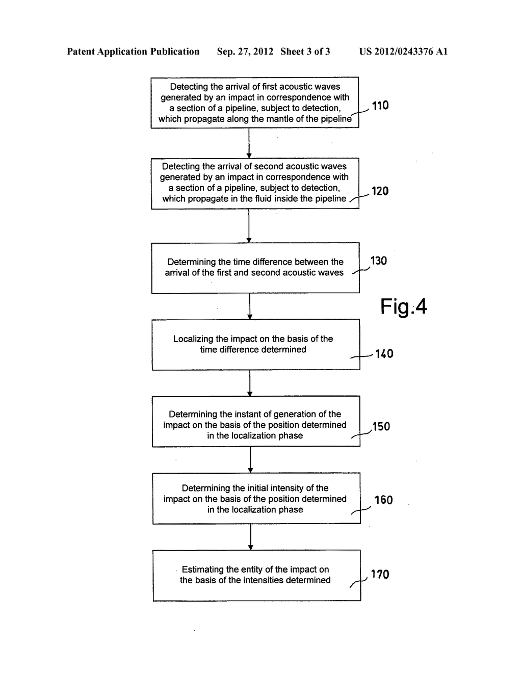 SYSTEM AND METHOD FOR THE CONTINUOUS DETECTION OF IMPACTS ON PIPELINES FOR     THE TRANSPORTATION OF FLUIDS, PARTICULARLY SUITABLE FOR UNDERWATER     PIPELINES - diagram, schematic, and image 04