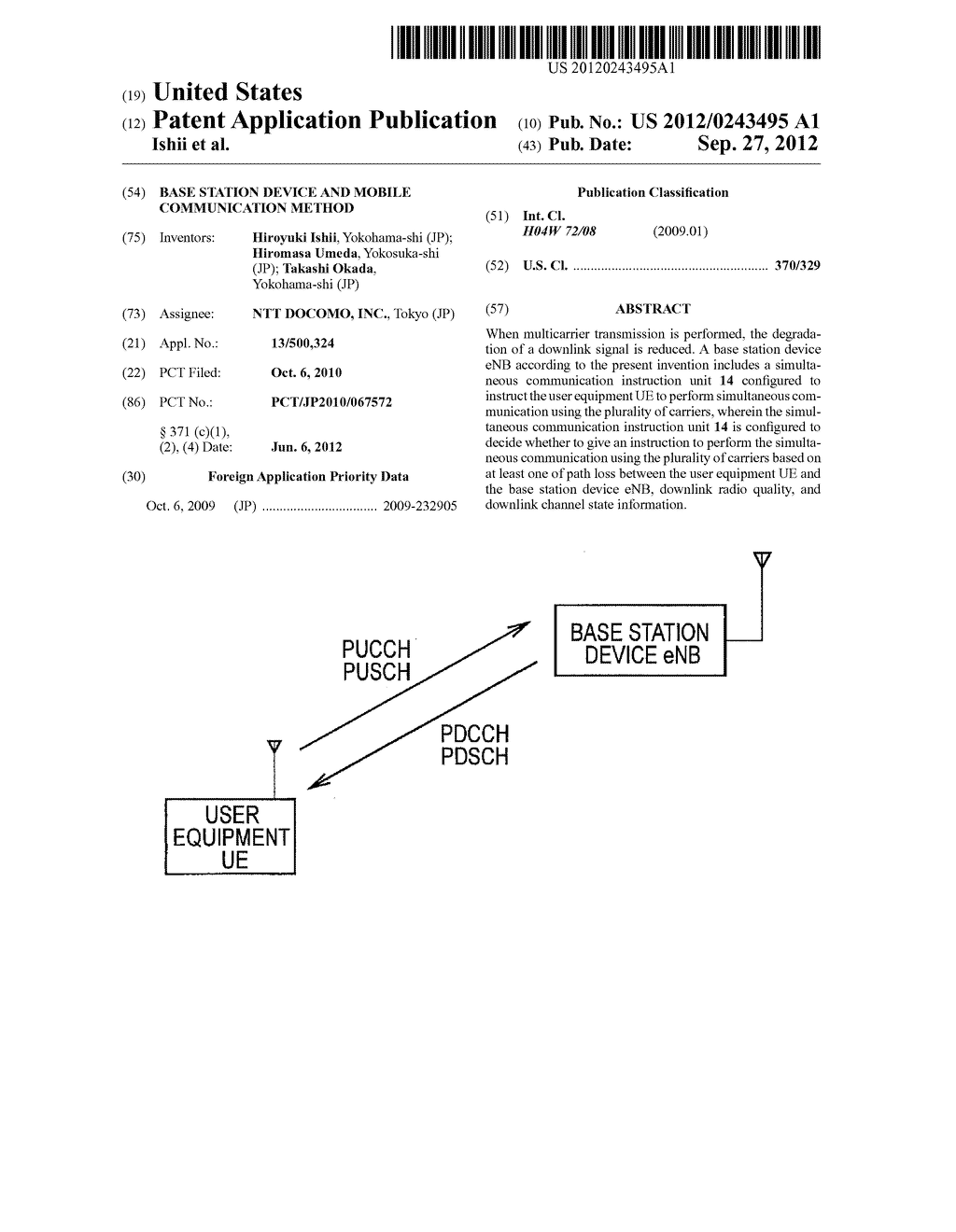 BASE STATION DEVICE AND MOBILE COMMUNICATION METHOD - diagram, schematic, and image 01