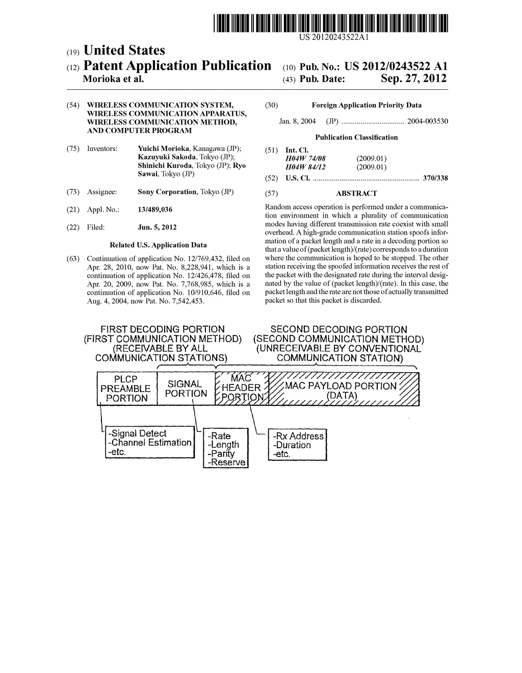 WIRELESS COMMUNICATION SYSTEM, WIRELESS COMMUNICATION APPARATUS, WIRELESS     COMMUNICATION METHOD, AND COMPUTER PROGRAM - diagram, schematic, and image 01