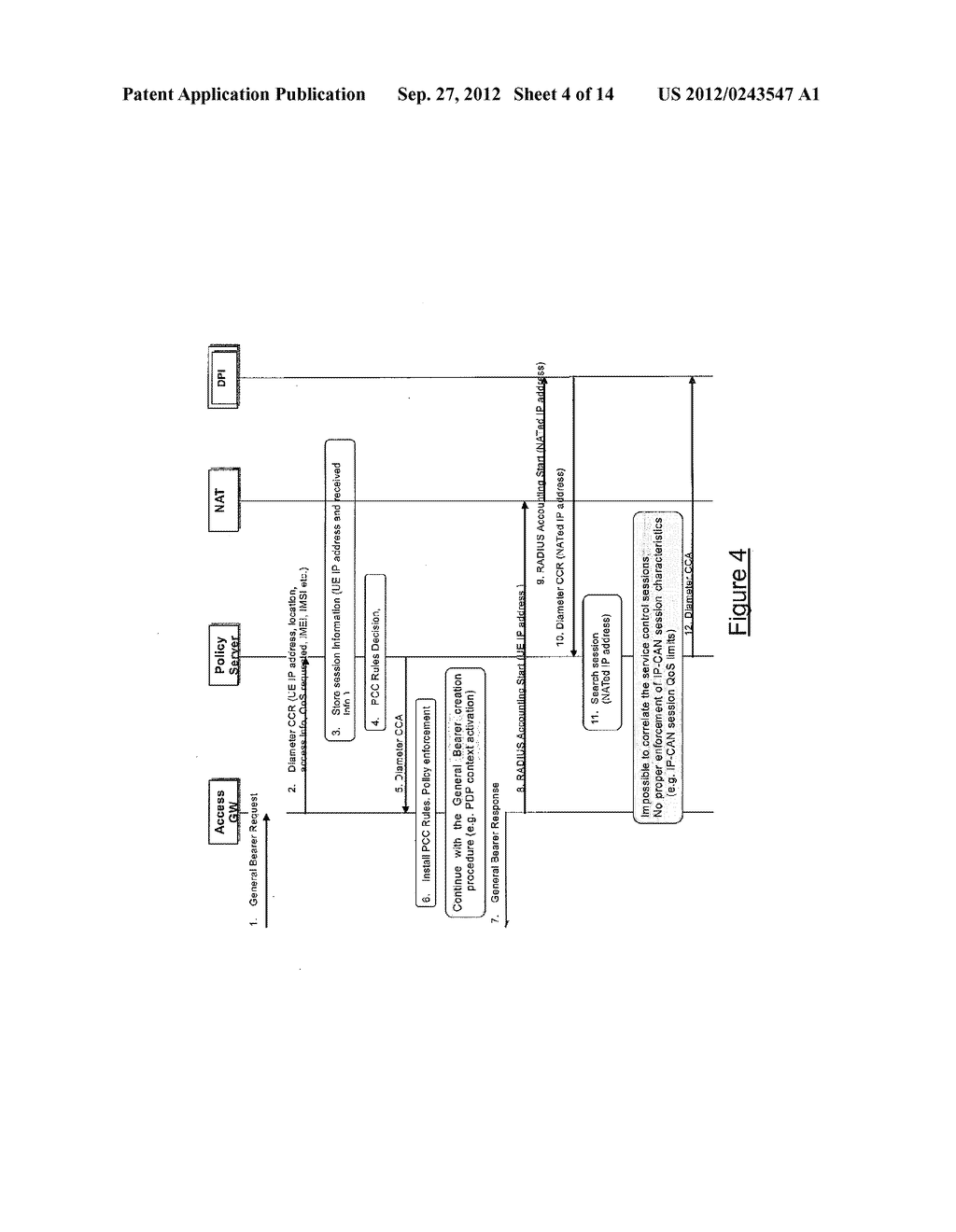 TOKEN-BASED CORRELATION OF CONTROL SESSIONS FOR POLICY AND CHARGING     CONTROL OF A DATA SESSION THROUGH A NAT - diagram, schematic, and image 05