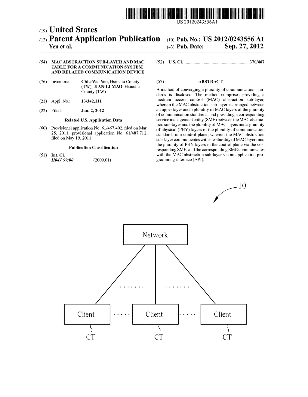 MAC Abstraction Sub-layer and MAC Table for a Communication System and     Related Communication Device - diagram, schematic, and image 01