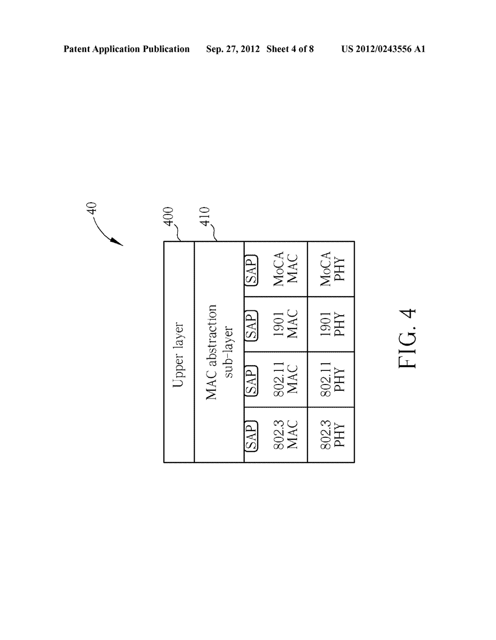 MAC Abstraction Sub-layer and MAC Table for a Communication System and     Related Communication Device - diagram, schematic, and image 05