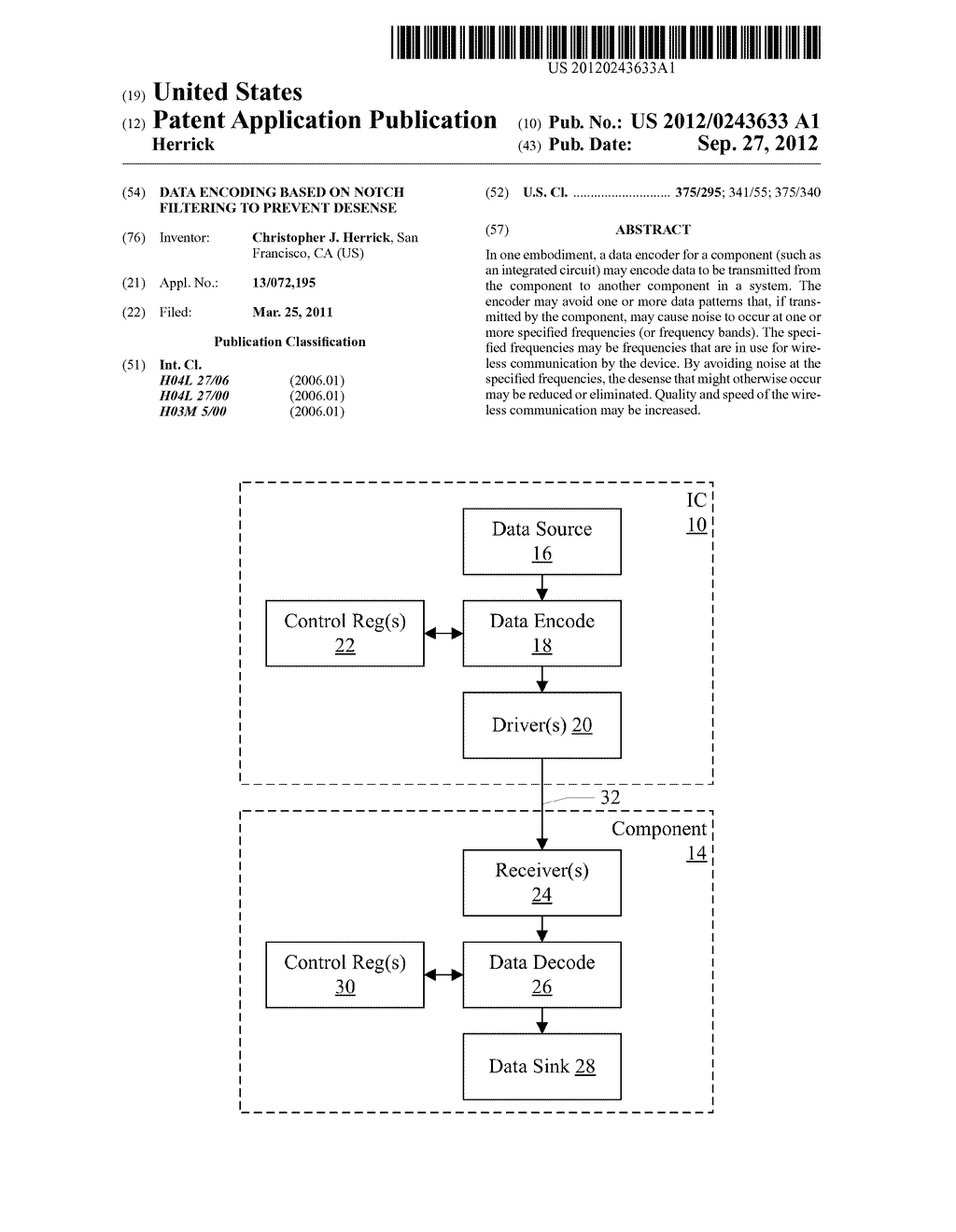 Data Encoding Based on Notch Filtering to Prevent Desense - diagram, schematic, and image 01