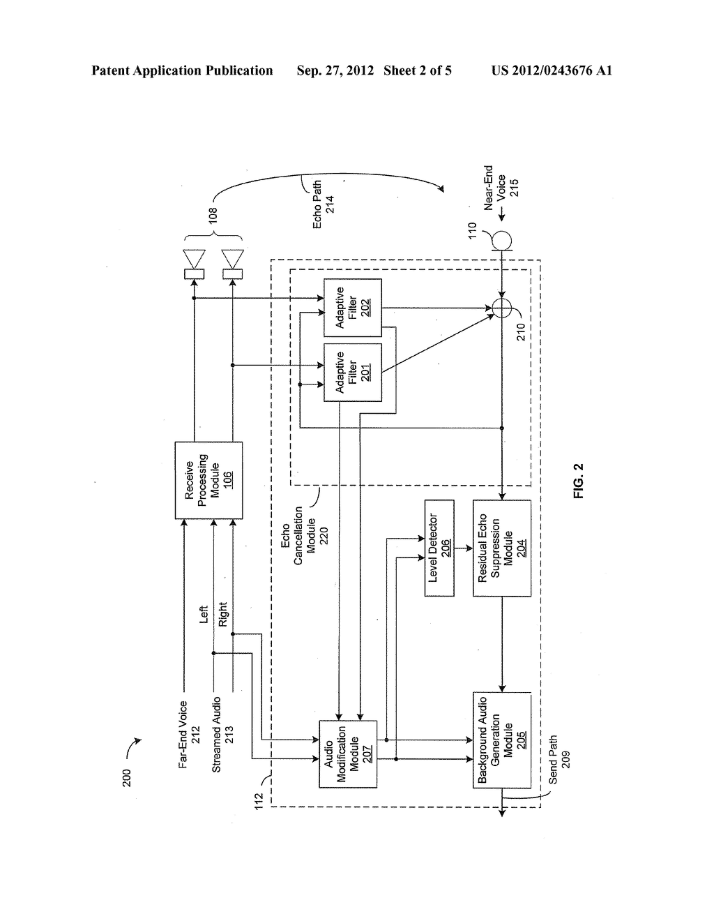 Method and System for Echo Cancellation in Presence of Streamed Audio - diagram, schematic, and image 03