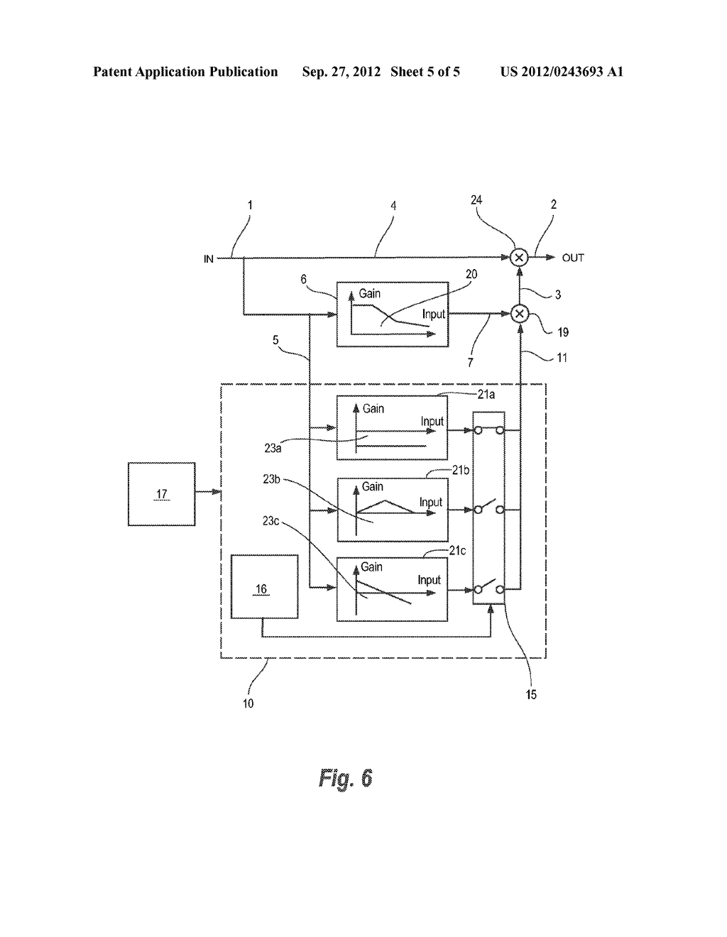 METHOD OF PROCESSING A SIGNAL IN A HEARING AID, A METHOD OF FITTING A     HEARING AID AND A HEARING AID - diagram, schematic, and image 06