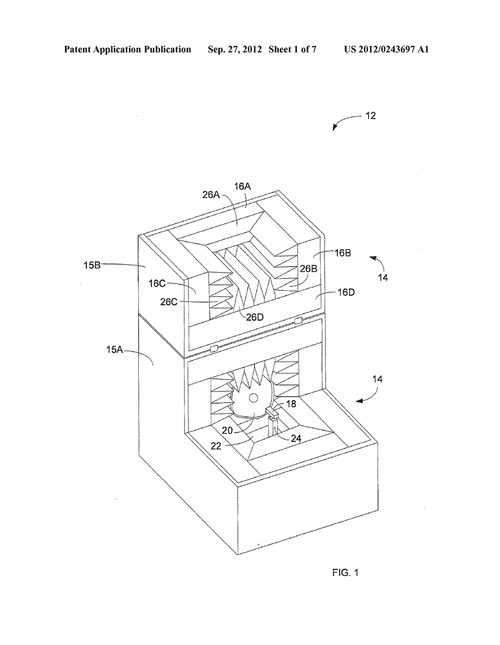 MULTIPLE SUPERIMPOSED AUDIO FREQUENCY TEST SYSTEM AND SOUND CHAMBER WITH     ATTENUATED ECHO PROPERTIES - diagram, schematic, and image 02