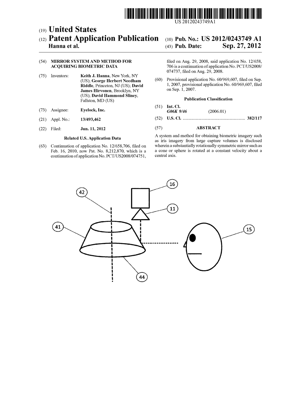 MIRROR SYSTEM AND METHOD FOR ACQUIRING BIOMETRIC DATA - diagram, schematic, and image 01