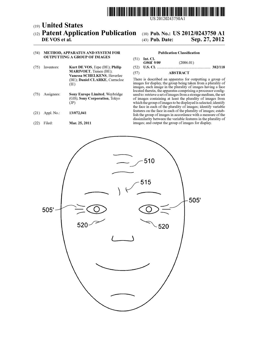 METHOD, APPARATUS AND SYSTEM FOR OUTPUTTING A GROUP OF IMAGES - diagram, schematic, and image 01