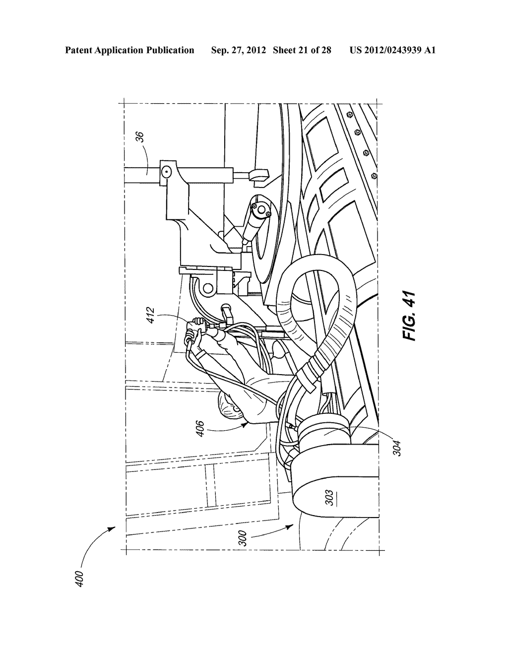 APPARATUSES AND SYSTEMS FOR SERVICING ROADWAYS, AND METHODS FOR REMOVING     APPARATUSES AND SYSTEMS FROM PRIME MOVERS - diagram, schematic, and image 22