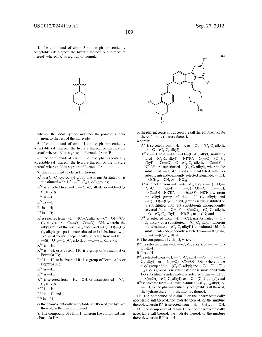 FUSED TRICYCLIC DUAL INHIBITORS OF CDK 4/6 AND FLT3 - diagram, schematic, and image 113