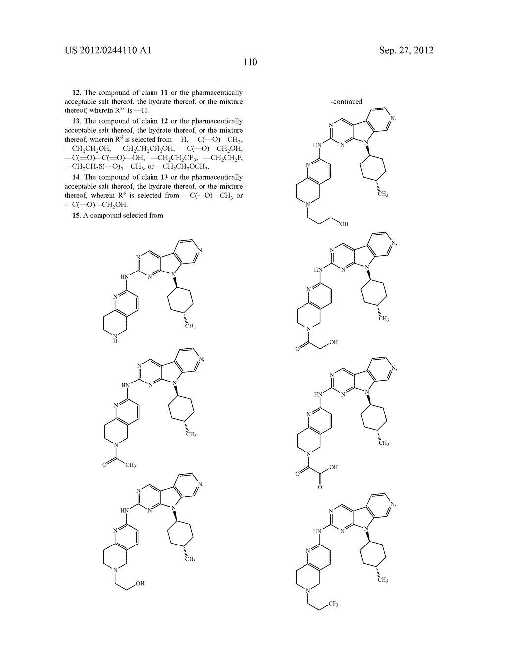 FUSED TRICYCLIC DUAL INHIBITORS OF CDK 4/6 AND FLT3 - diagram, schematic, and image 114