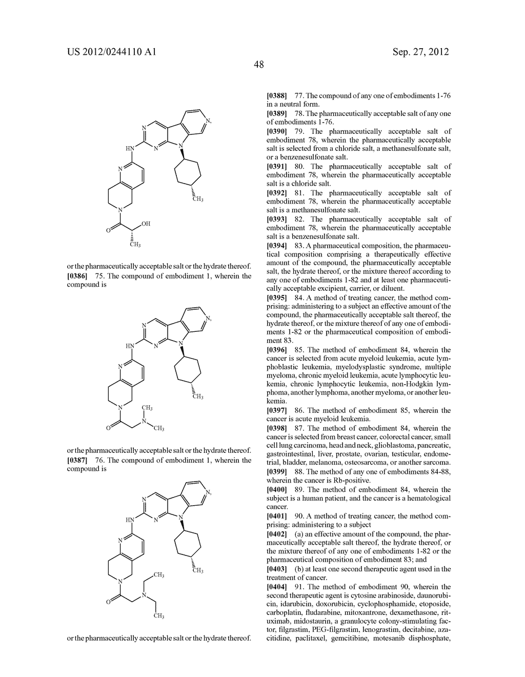 FUSED TRICYCLIC DUAL INHIBITORS OF CDK 4/6 AND FLT3 - diagram, schematic, and image 52