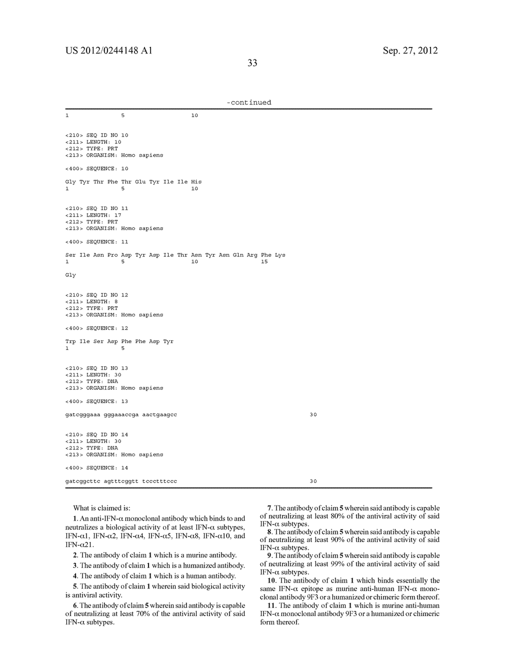 ANTI-INTERFERON-ALPHA ANTIBODIES - diagram, schematic, and image 42