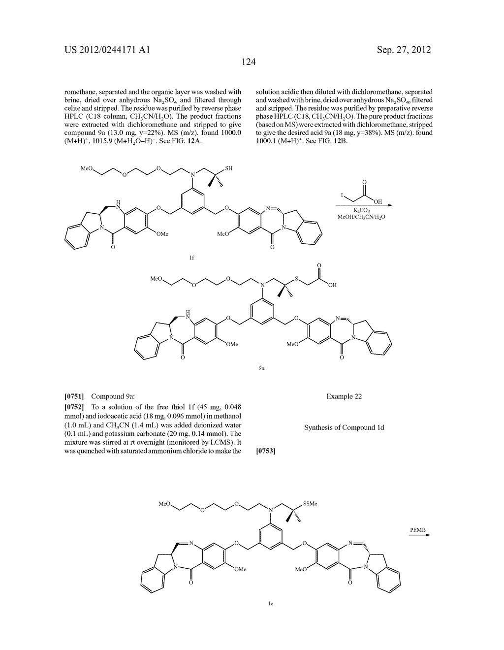 CYTOTOXIC BENZODIAZEPINE DERIVATIVES - diagram, schematic, and image 177