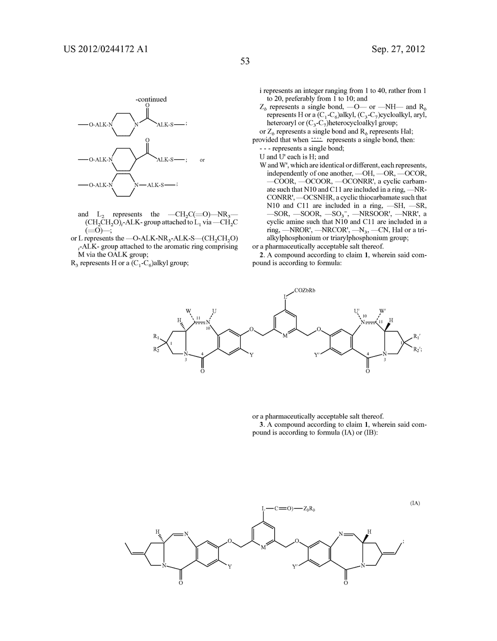 Conjudates of Pyrrolo[1,4]Benzodiazepine Dimers As Anticancer Agents - diagram, schematic, and image 57