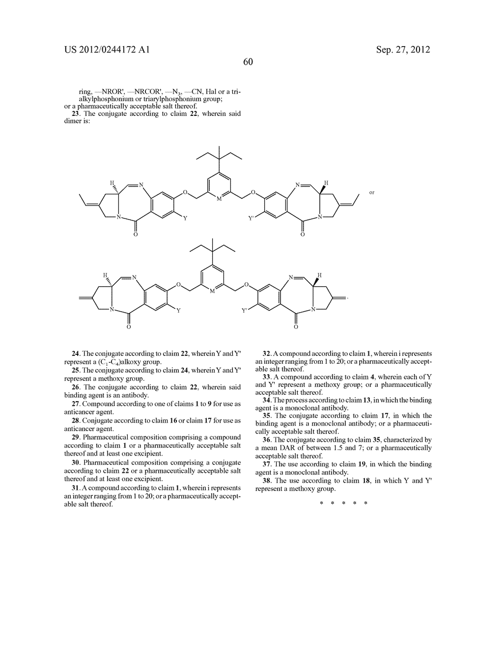 Conjudates of Pyrrolo[1,4]Benzodiazepine Dimers As Anticancer Agents - diagram, schematic, and image 64