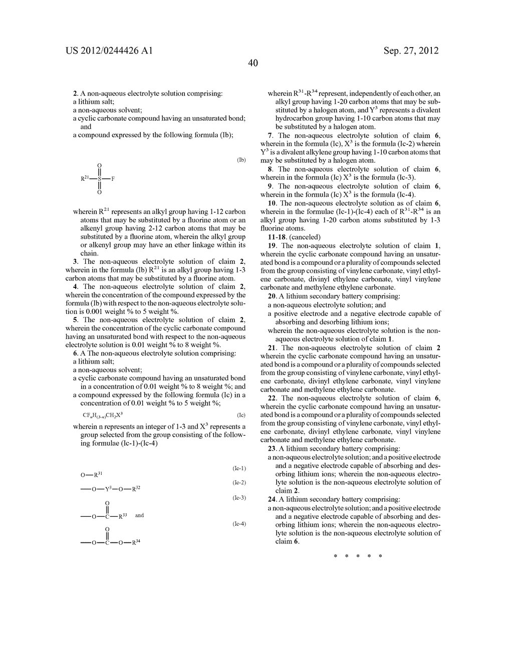 NONAQUEOUS ELECTROLYTE SOLUTION AND LITHIUM SECONDARY BATTERY USING SAME - diagram, schematic, and image 41