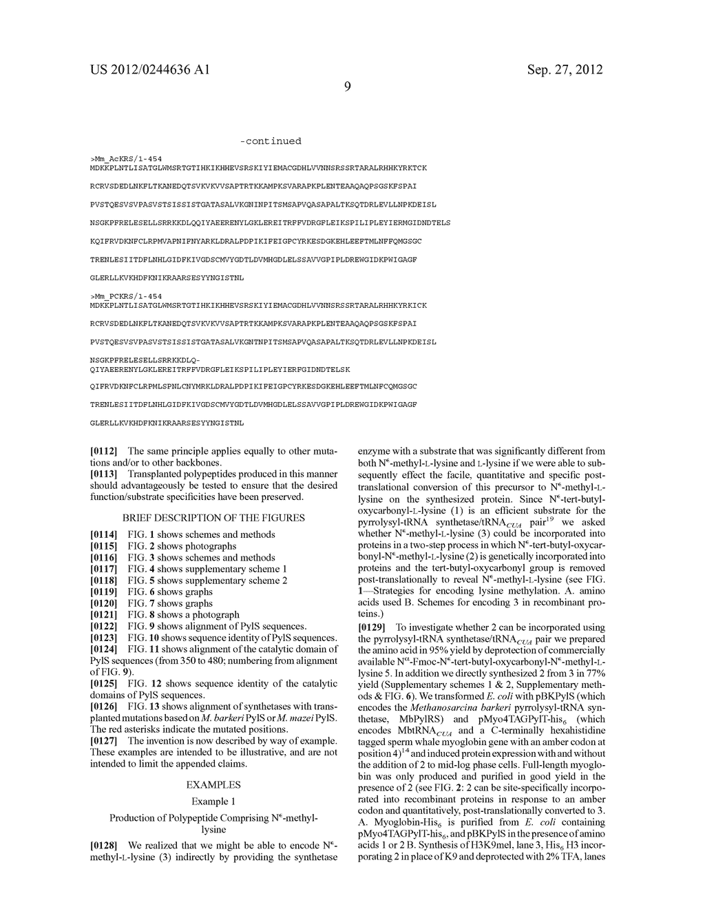 INCORPORATION OF METHYL LYSINE INTO POLYPEPTIDES - diagram, schematic, and image 21