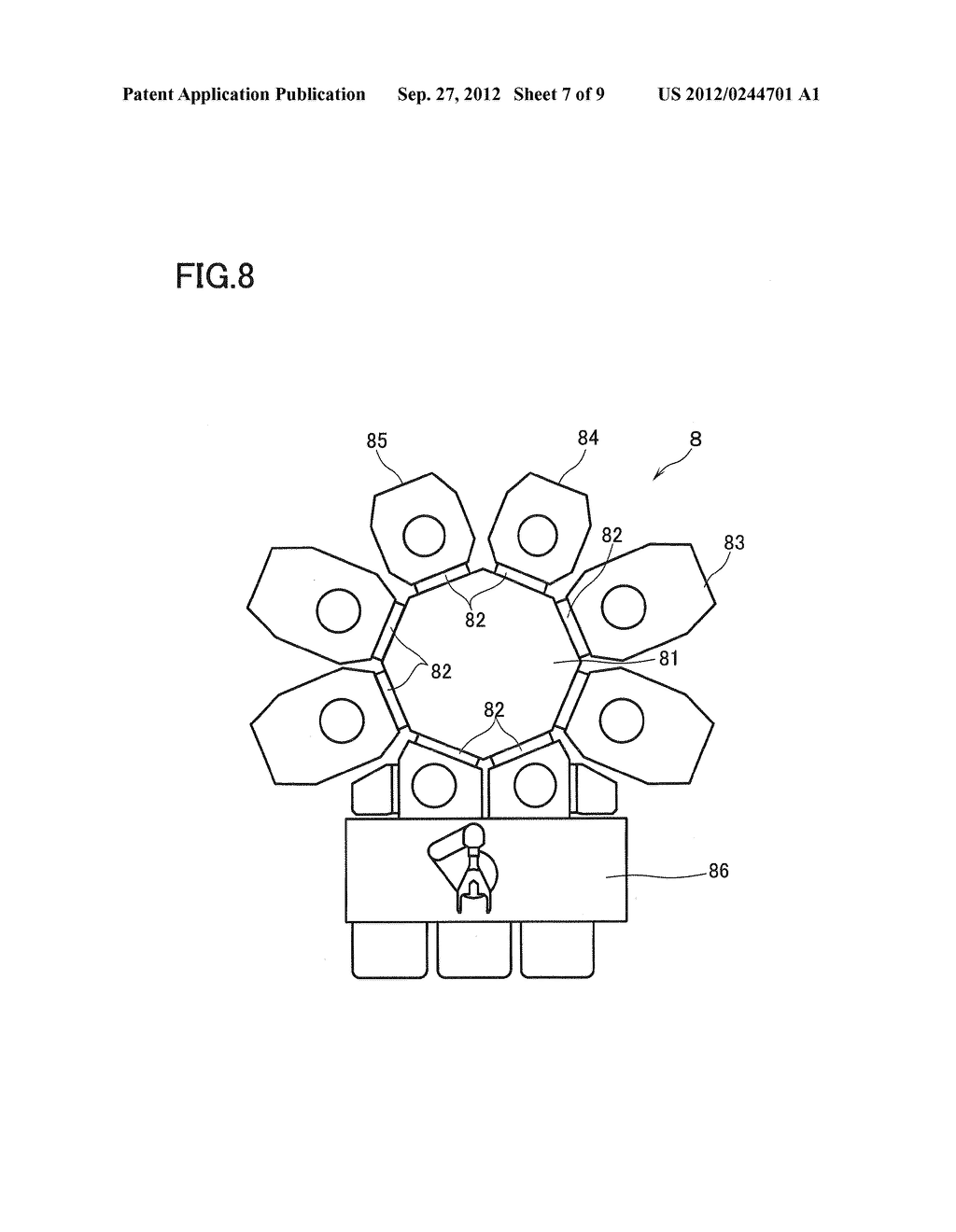 METHOD FOR FORMING NISI FILM, METHOD FOR FORMING SILICIDE FILM, METHOD FOR     FORMING METAL FILM FOR USE IN SILICIDE-ANNEALING, APPARATUS FOR VACUUM     PROCESSING AND FILM-FORMING APPARATUS - diagram, schematic, and image 08