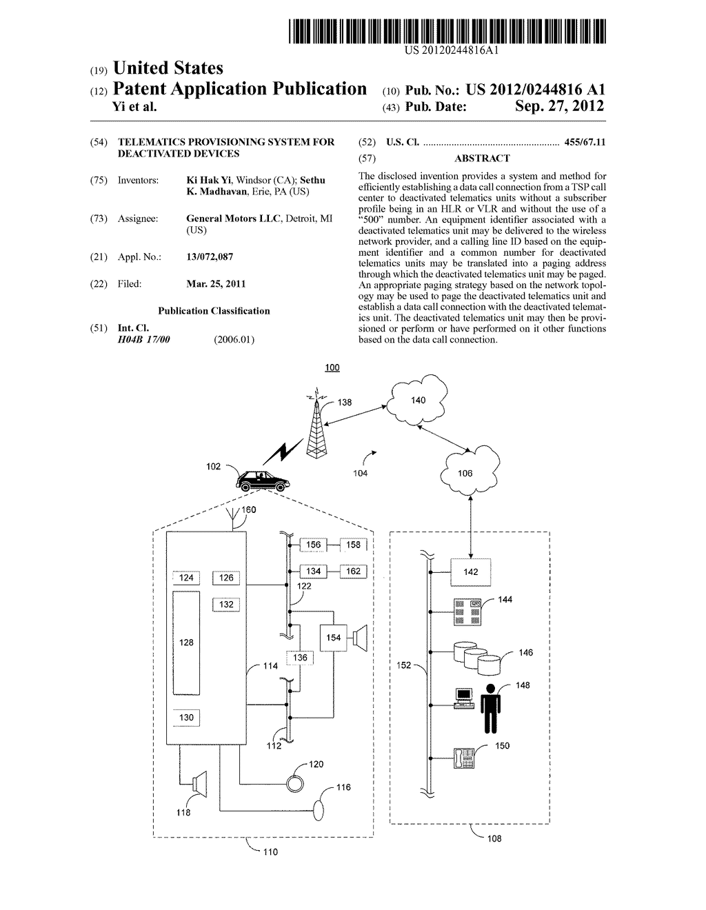 Telematics Provisioning System for Deactivated Devices - diagram, schematic, and image 01