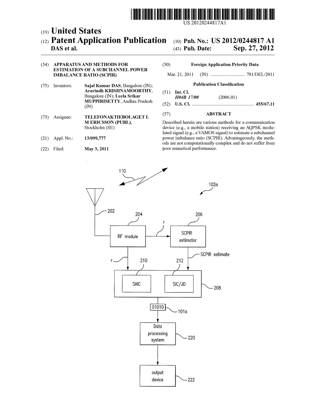 Apparatus and Methods For Estimation of a Subchannel Power Imbalance Ratio     (SCPIR) - diagram, schematic, and image 01