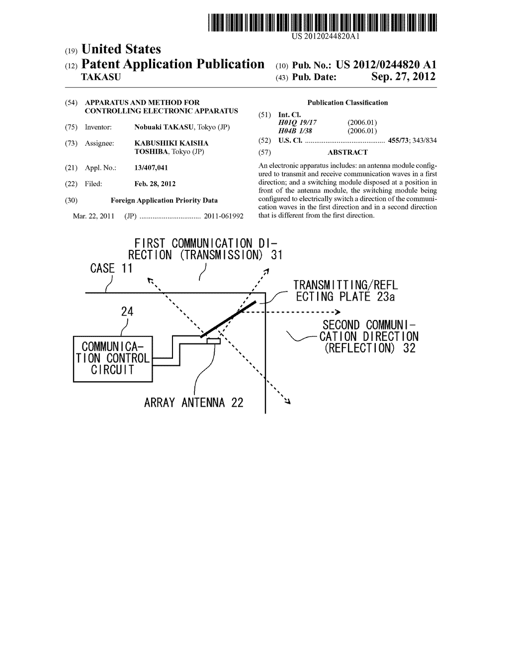 APPARATUS AND METHOD FOR CONTROLLING ELECTRONIC APPARATUS - diagram, schematic, and image 01