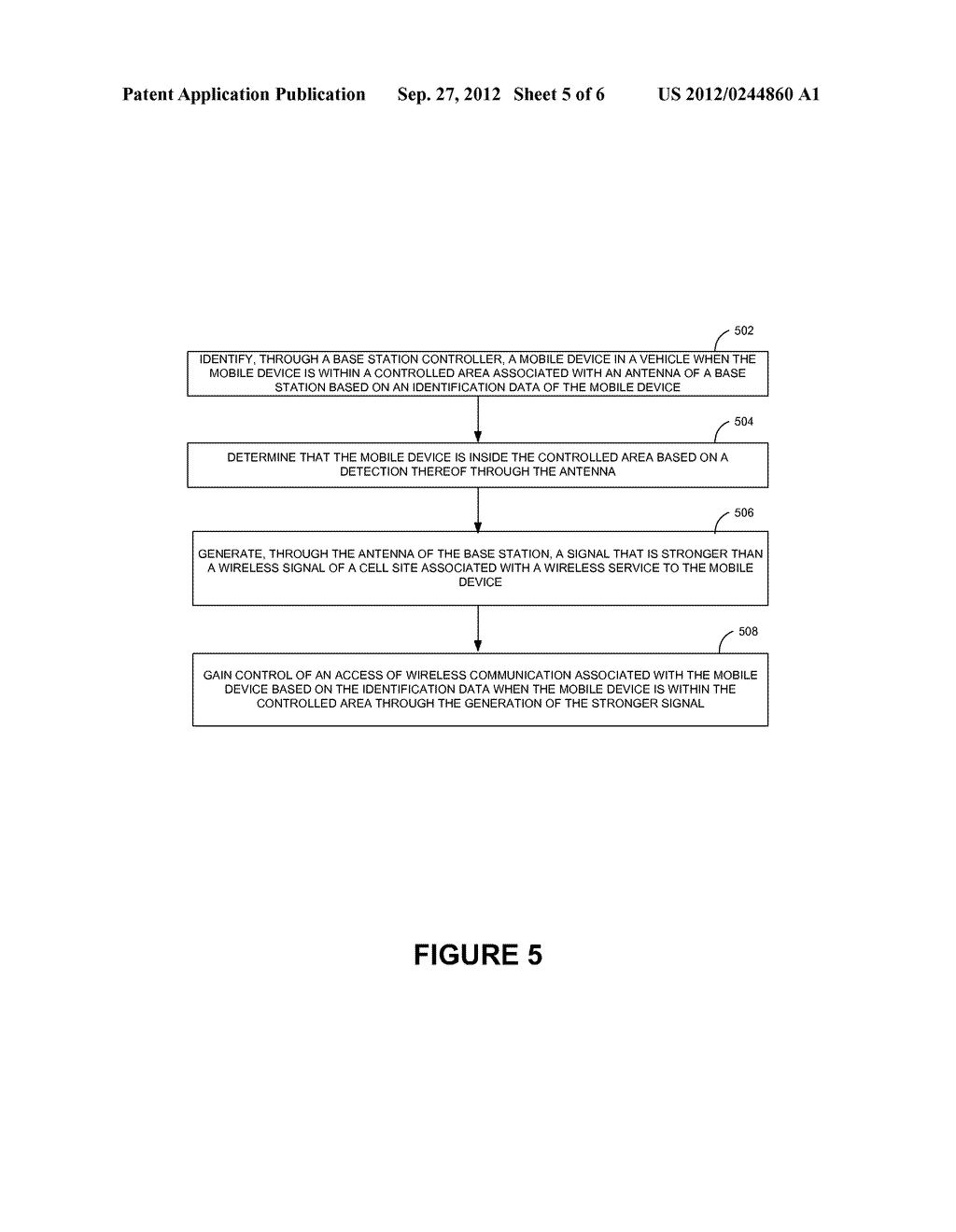 SELECTIVE CONTROL OF A WIRELESS SERVICE ASSOCIATED WITH A MOBILE DEVICE - diagram, schematic, and image 06