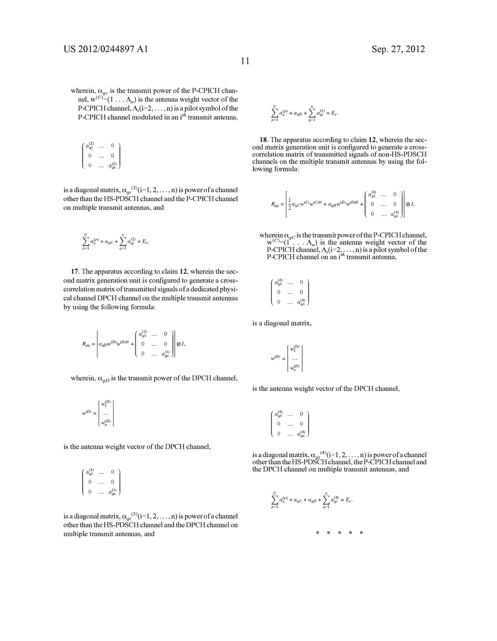 INTERFERENCE ELIMINATION METHOD AND APPARATUS FOR MULTI-ANTENNA SYSTEM - diagram, schematic, and image 17