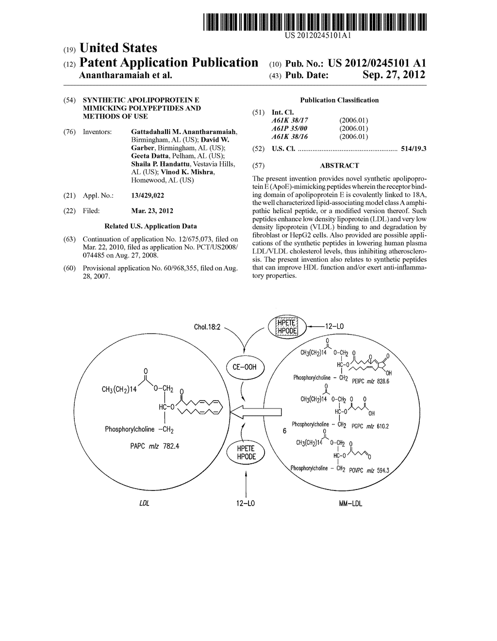 SYNTHETIC APOLIPOPROTEIN E MIMICKING POLYPEPTIDES AND METHODS OF USE - diagram, schematic, and image 01