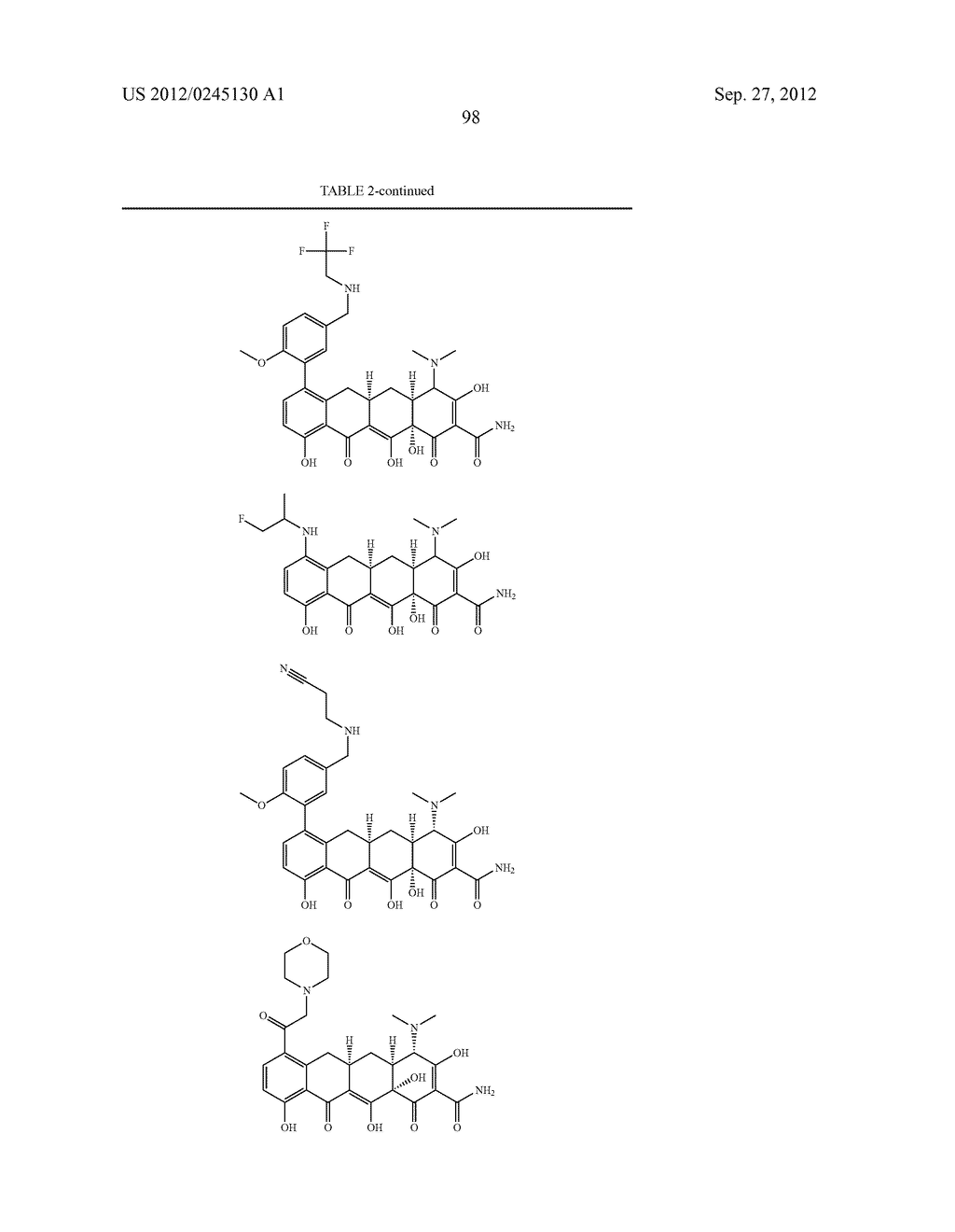 Methods of Using Substituted Tetracycline Compounds to Modulate RNA - diagram, schematic, and image 100