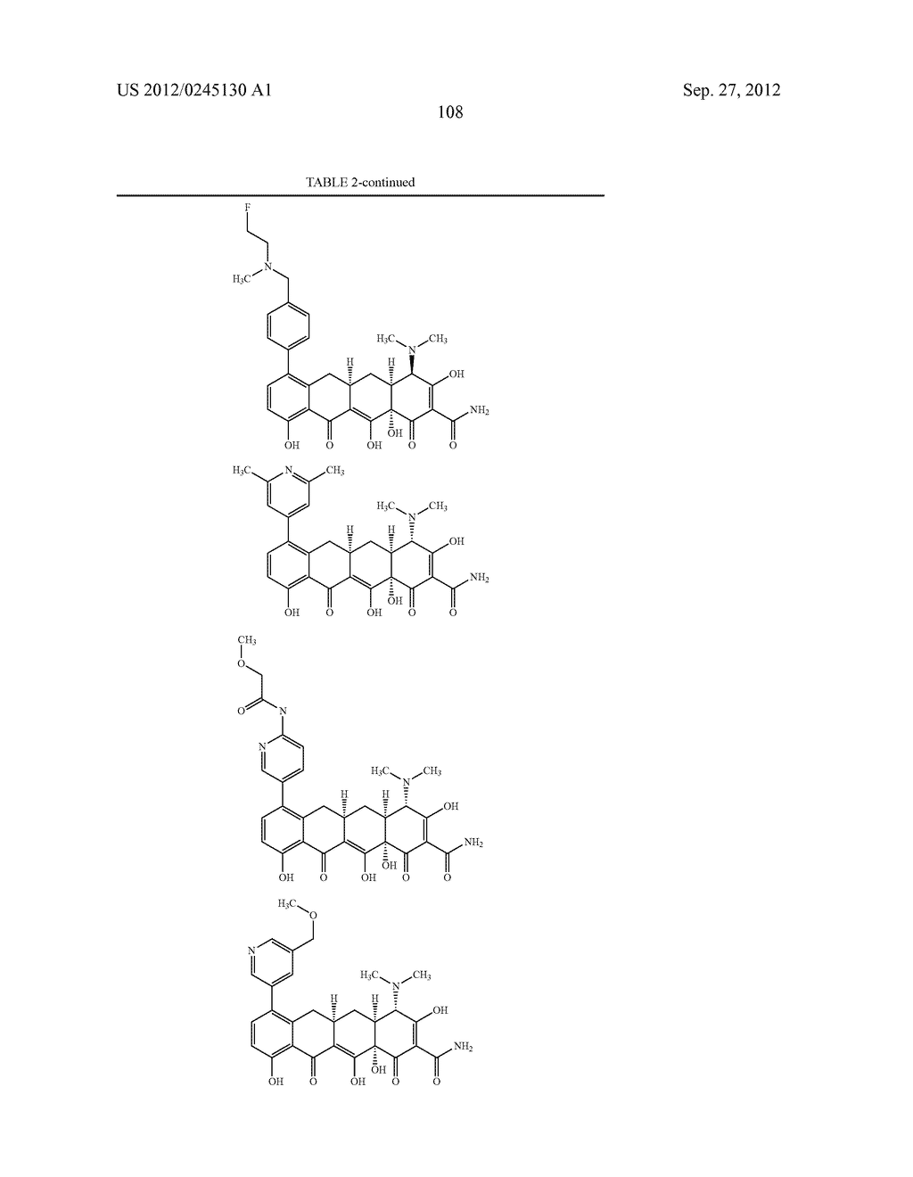 Methods of Using Substituted Tetracycline Compounds to Modulate RNA - diagram, schematic, and image 110