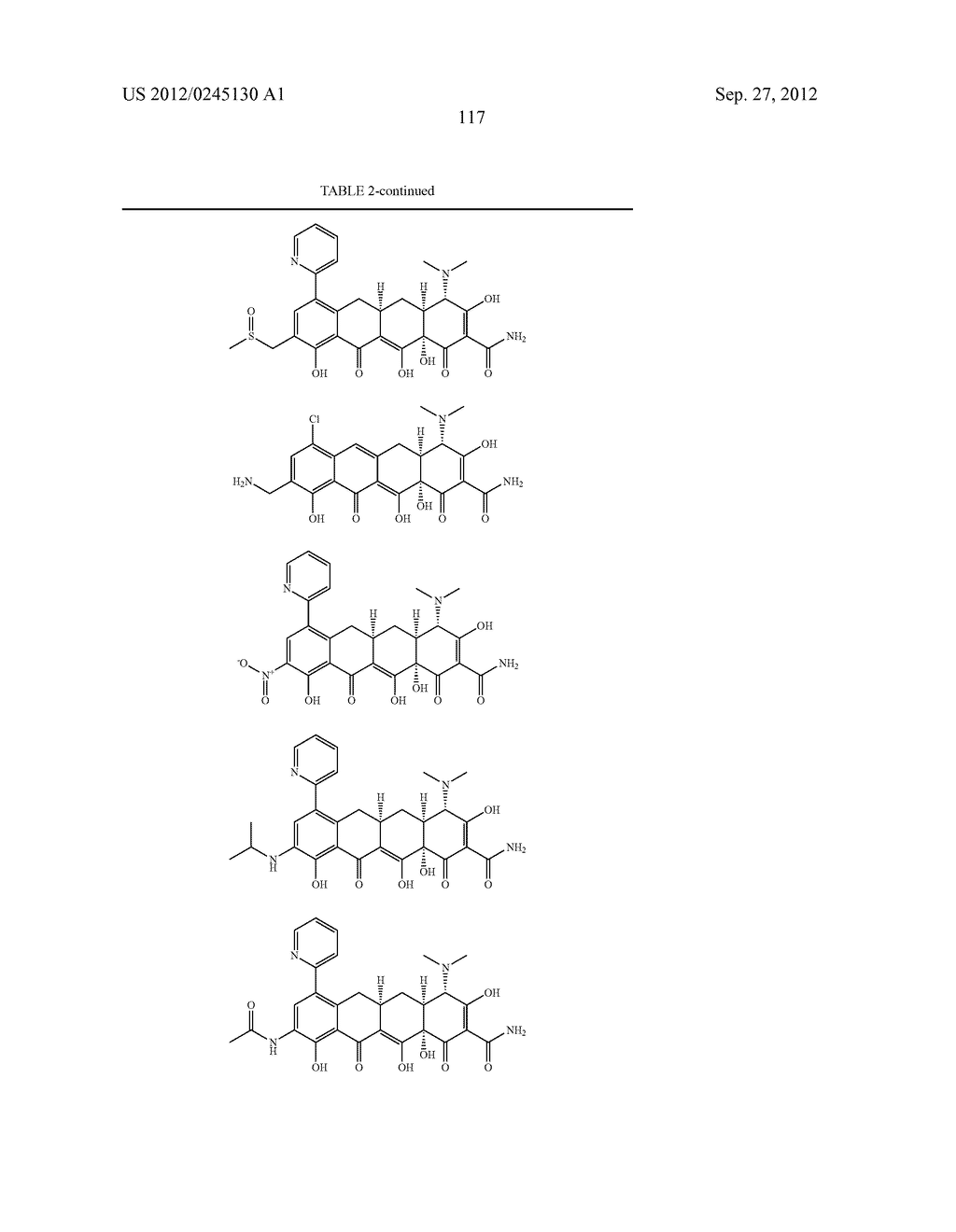 Methods of Using Substituted Tetracycline Compounds to Modulate RNA - diagram, schematic, and image 119