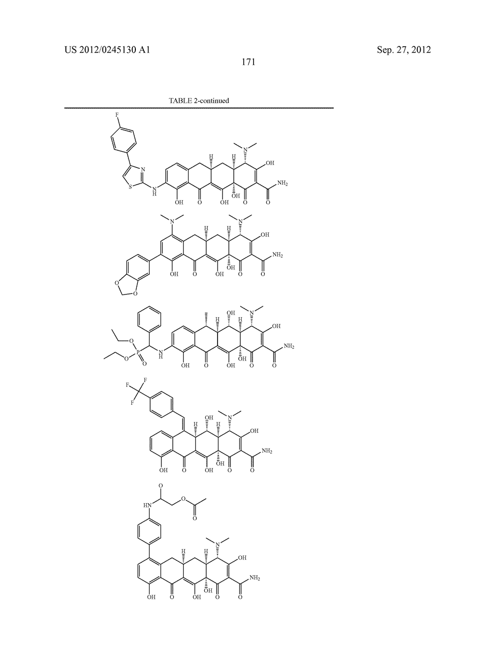 Methods of Using Substituted Tetracycline Compounds to Modulate RNA - diagram, schematic, and image 173
