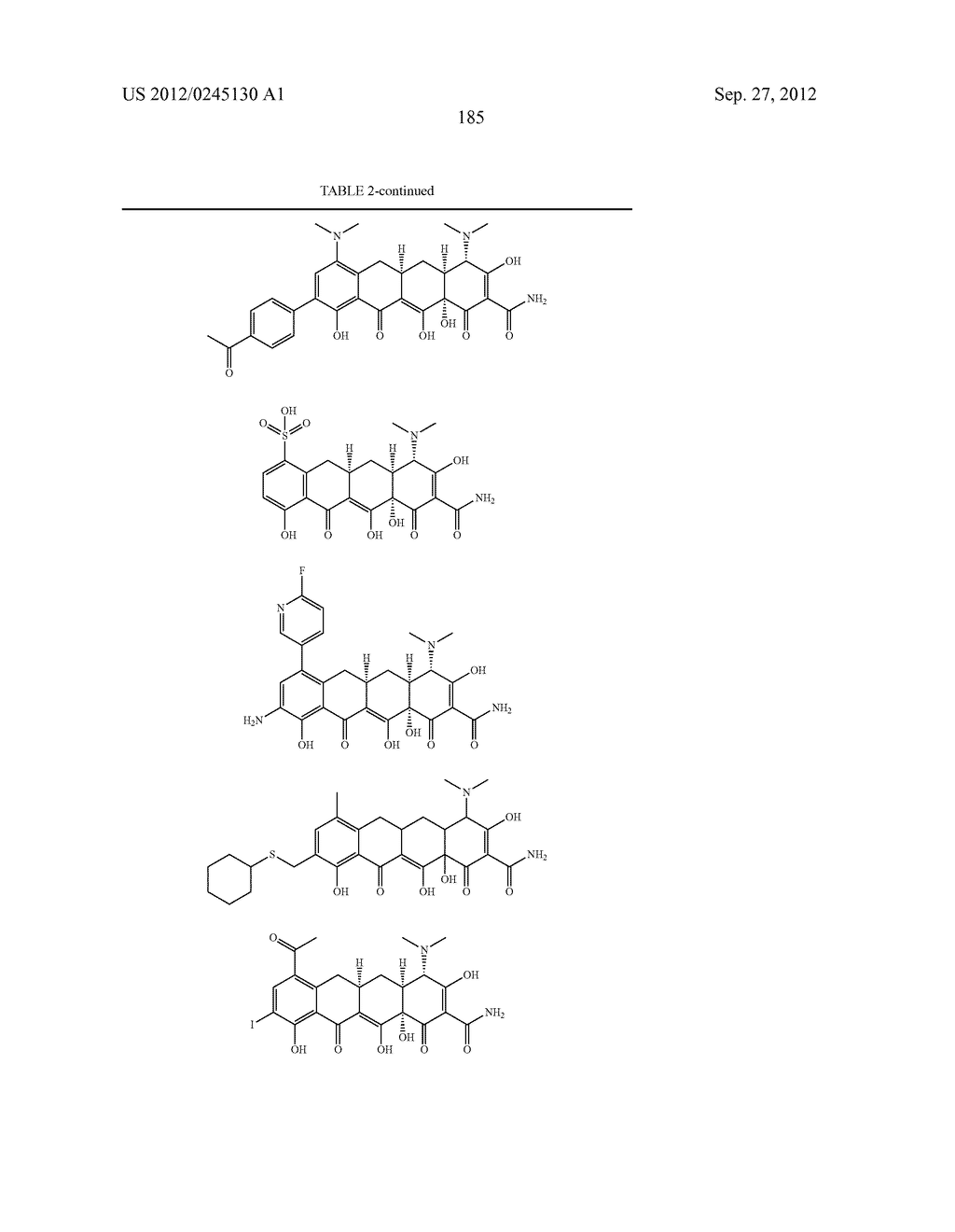 Methods of Using Substituted Tetracycline Compounds to Modulate RNA - diagram, schematic, and image 187