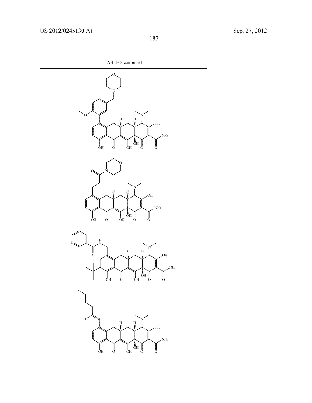 Methods of Using Substituted Tetracycline Compounds to Modulate RNA - diagram, schematic, and image 189