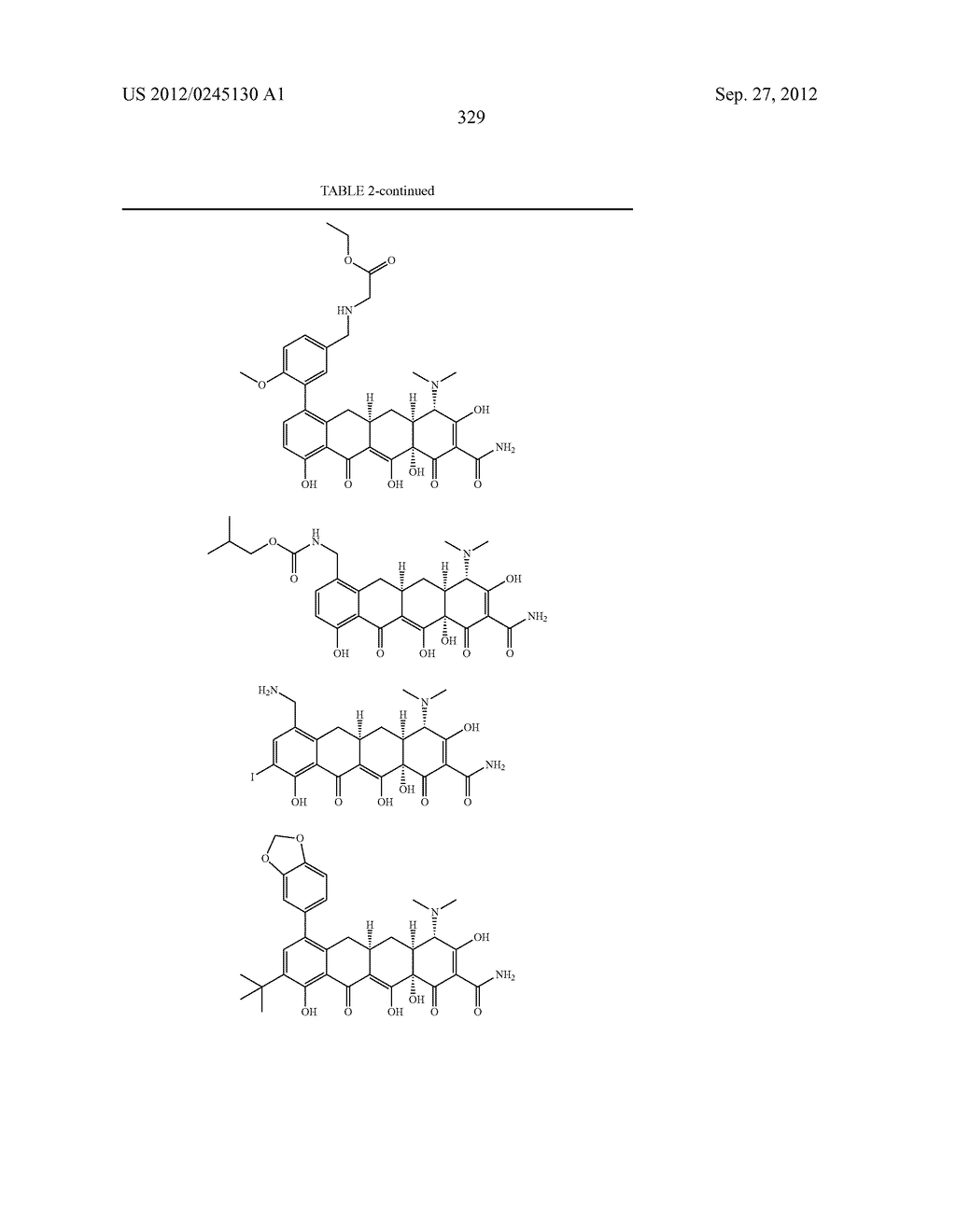 Methods of Using Substituted Tetracycline Compounds to Modulate RNA - diagram, schematic, and image 331