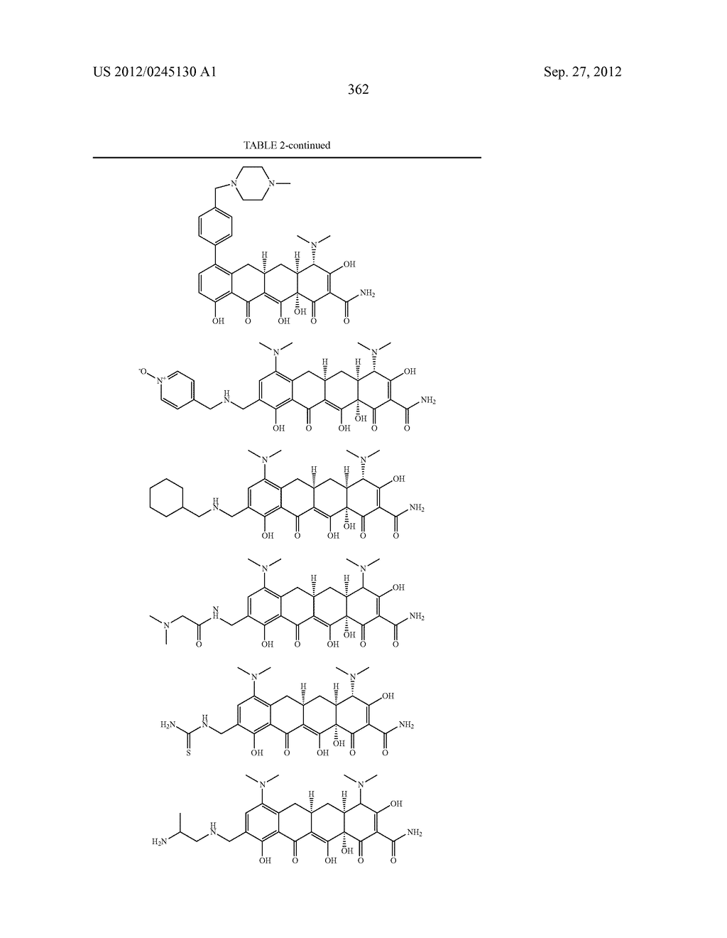 Methods of Using Substituted Tetracycline Compounds to Modulate RNA - diagram, schematic, and image 364