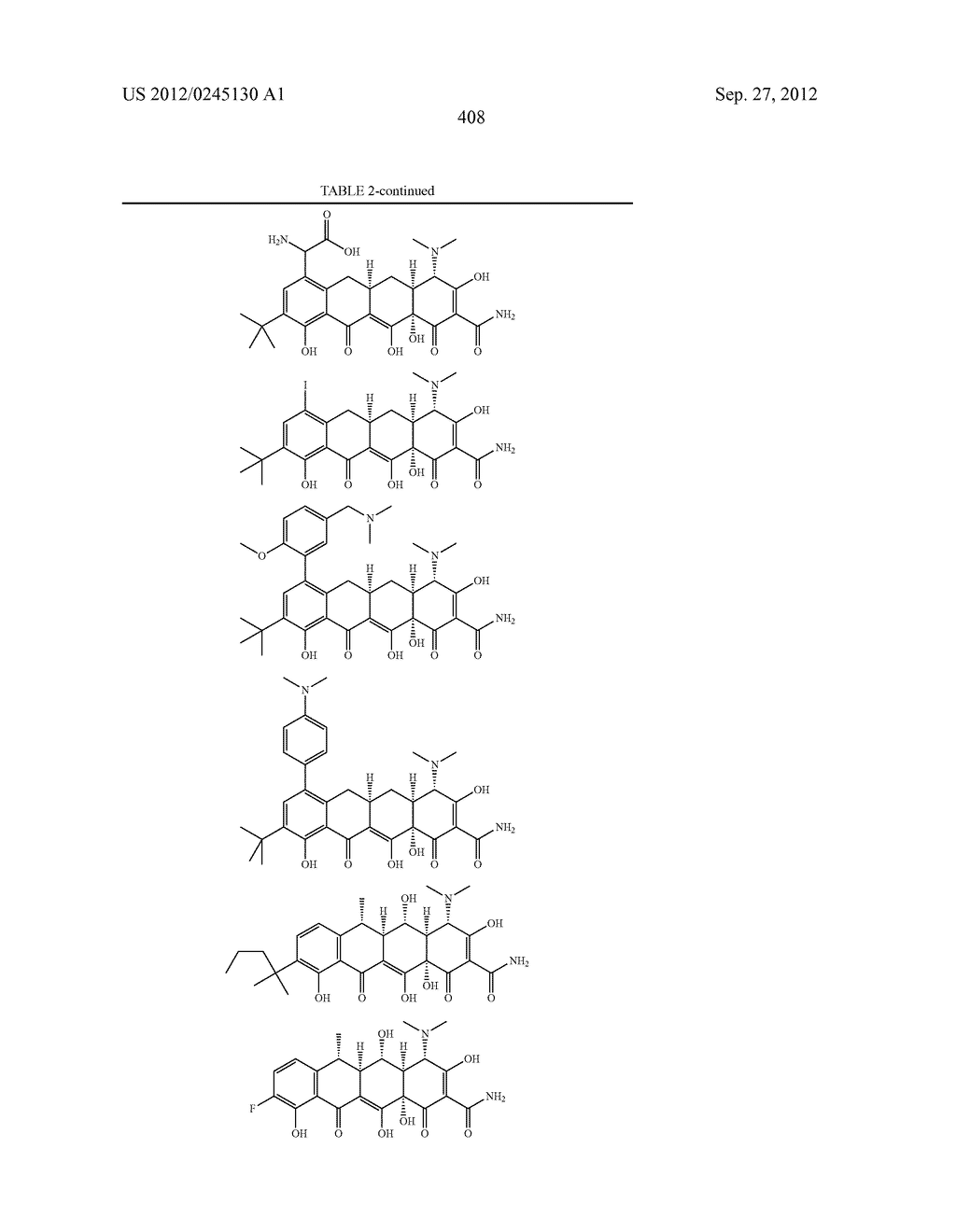 Methods of Using Substituted Tetracycline Compounds to Modulate RNA - diagram, schematic, and image 410