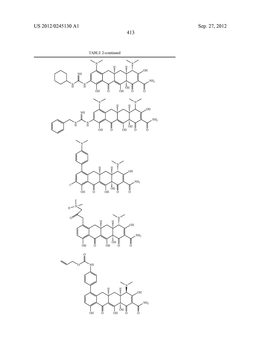 Methods of Using Substituted Tetracycline Compounds to Modulate RNA - diagram, schematic, and image 415