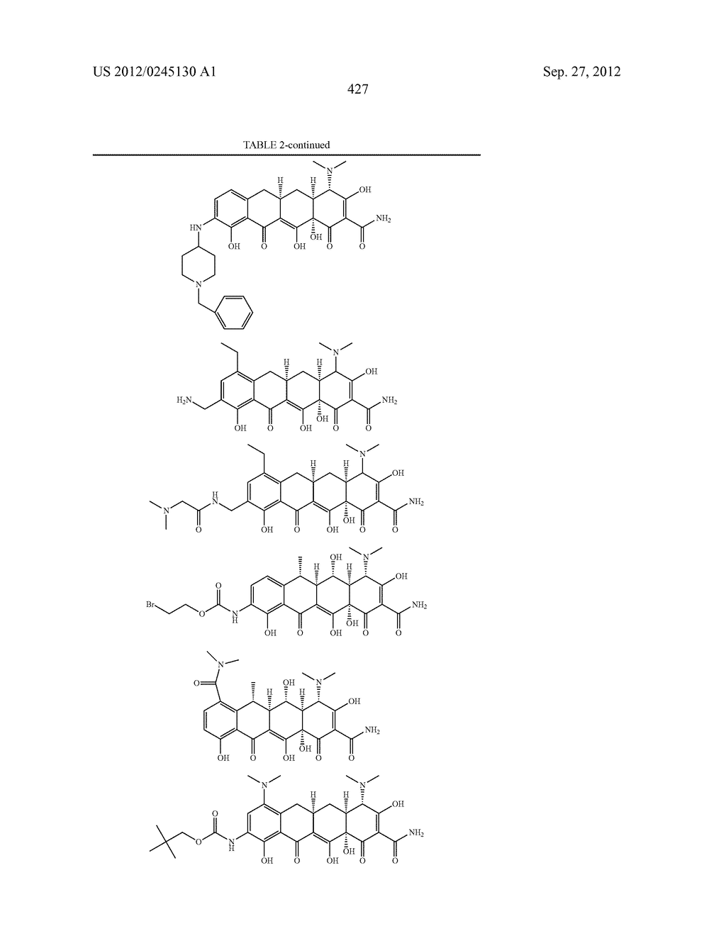 Methods of Using Substituted Tetracycline Compounds to Modulate RNA - diagram, schematic, and image 429