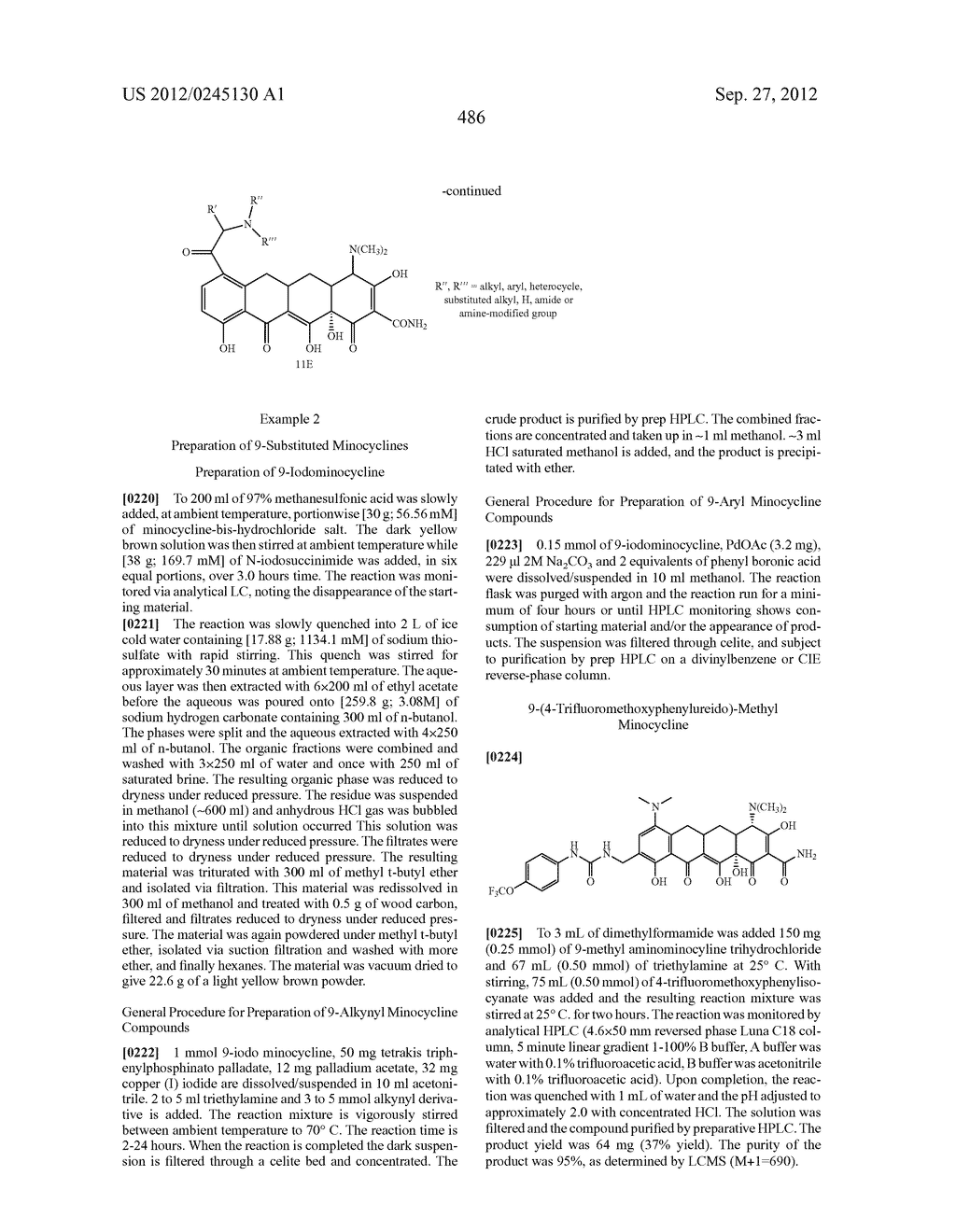 Methods of Using Substituted Tetracycline Compounds to Modulate RNA - diagram, schematic, and image 488