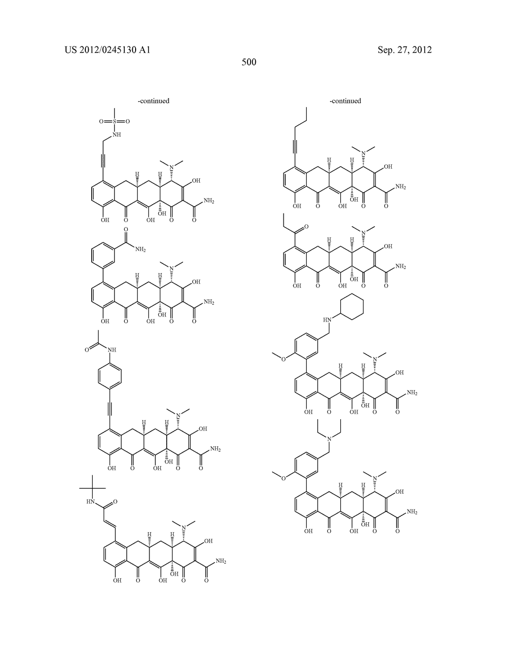 Methods of Using Substituted Tetracycline Compounds to Modulate RNA - diagram, schematic, and image 502