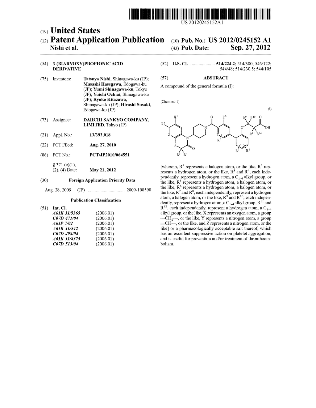 3-(BIARYOXY)PROPIONIC ACID DERIVATIVE - diagram, schematic, and image 01