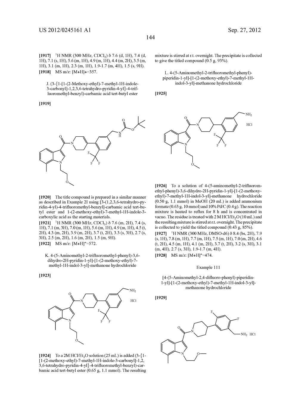 INDOLYL-PIPERIDINYL BENZYLAMINES AS BETA-TRYPTASE INHIBITORS - diagram, schematic, and image 145