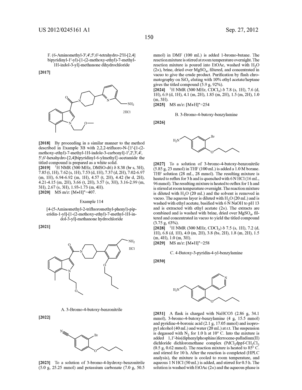 INDOLYL-PIPERIDINYL BENZYLAMINES AS BETA-TRYPTASE INHIBITORS - diagram, schematic, and image 151